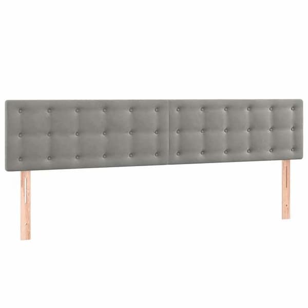 Maison Exclusive - Hovedgærder Lys grå 180x5x78/88 cm Velour Ljusgrått