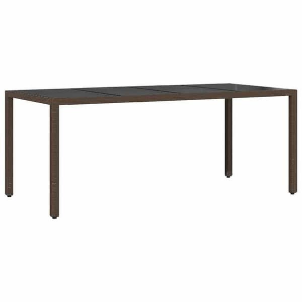 Maison Exclusive - 7 pc spisebordssæt til haven i brun polyrotin