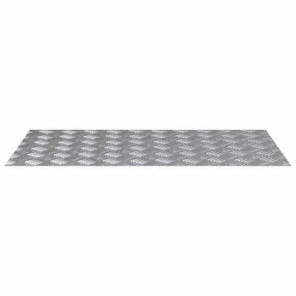Maison Exclusive - Nez de marche 2 pc 90 x 50 cm Silver Aluminium Rektangulär