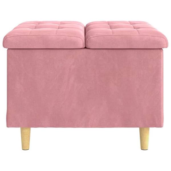 Maison Exclusive - Ottoman med förvaring Rosa 60 x 60 x 45 cm Sammet