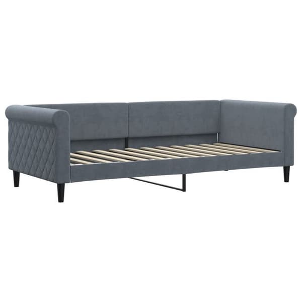 Maison Exclusive - Dagbädd med mörkgrå madrass 90x200 cm i sammet Mörkgrå