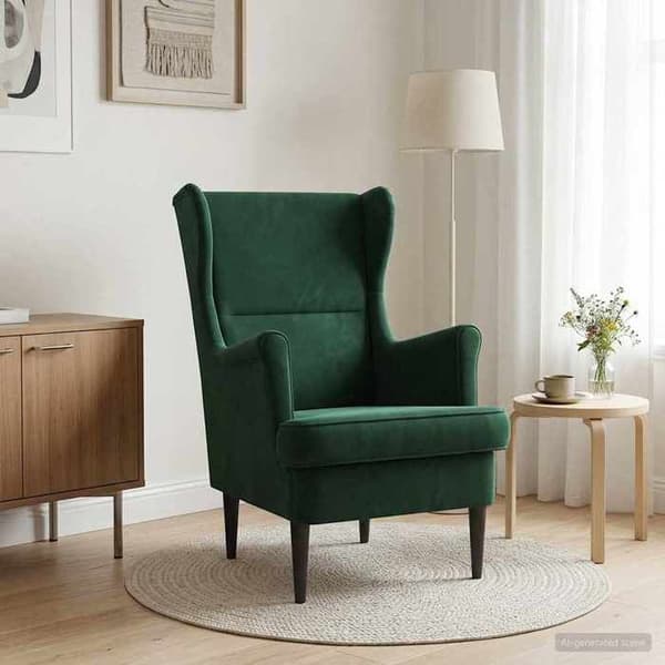 Maison Exclusive - Mörkgrön Sammet Fåtölj