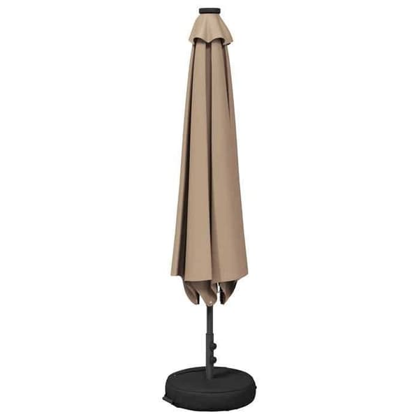 Exklusiv Maison - Trädgårdsparasol med LED-lampor och bas 2 x 3 m Polyester