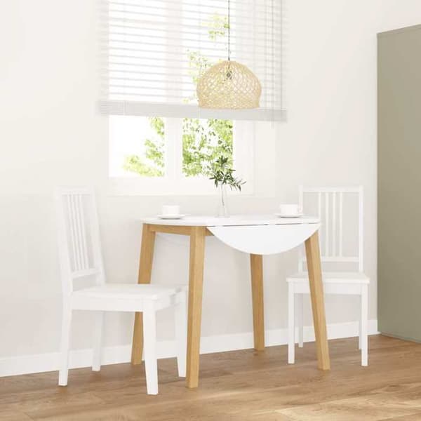 Spisestol - EKSKLUSIV HUS - Sæt 2 - Hvid - Massivt gummitræ - Ergonomisk design Vit