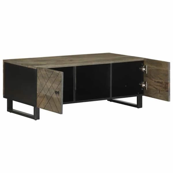 Maison Exclusive - Musta sohvapöytä 100x54x40 cm mangopuusta