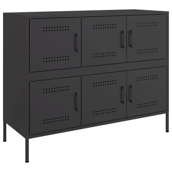 Maison Exclusive - Buffé svart 100,5x39x79 cm stål
