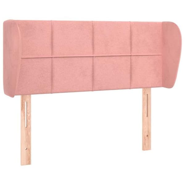 Maison Exclusive - Päätylevy korvilla Vaaleanpunainen 83x23x78/88 cm Sametti rosa