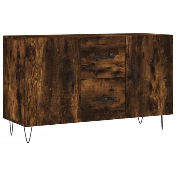 Maison Exclusive - Buffé ek rökig 100x36x60 cm ingenjörsträ