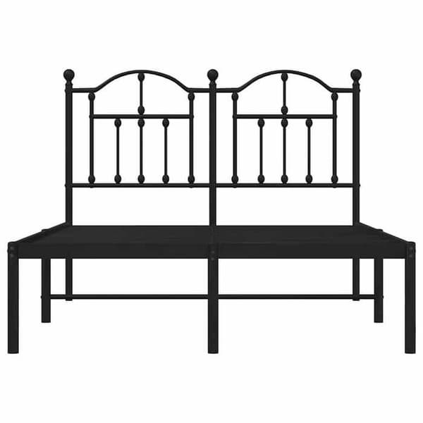 Sengestel - EKSKLUSIV HUS - 120x200 cm - Sort metal - Lamelseng - Opbevaring under seng Svart