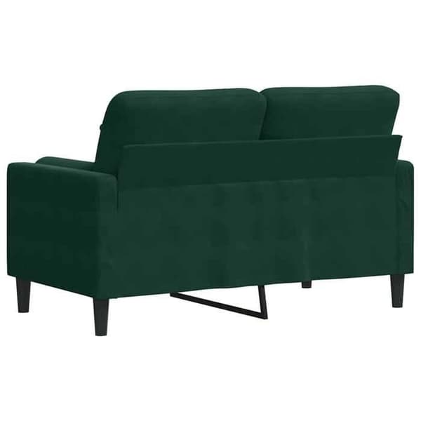 Maison Exclusive - Soffa 2 platser med mörkgröna kuddar 120 cm sammet