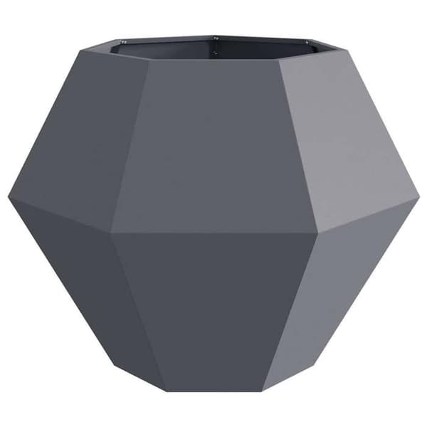 Jardinière - MAISON EXCLUSIVE - 100 x 100 x 80 cm - Stål - Rektangulær - Antracit antracit