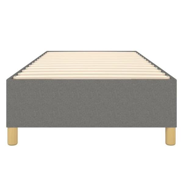 Maison Exclusive - Sängram med lameller mörkgrå 100x200 cm tyg mörkgrå