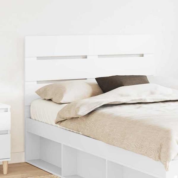 Hovedgærde - EKSKLUSIV HUS - Rektangulær - Hvid - Ingeniørtræ - Minimalistisk design Vit