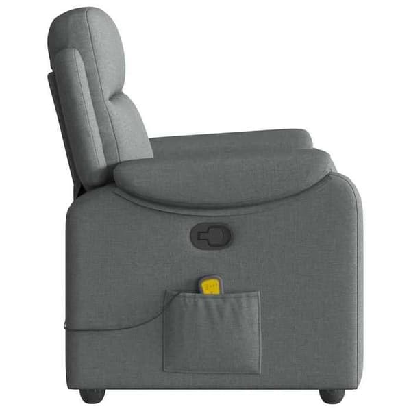 Maison Exclusive - Grått tyg lutande massagefåtölj