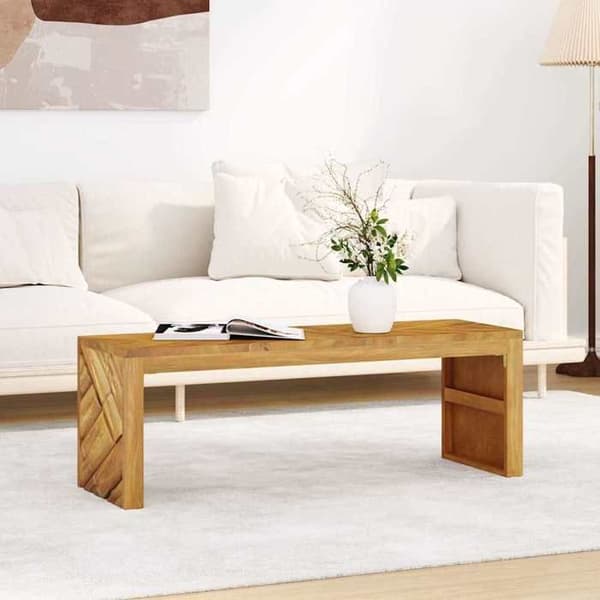 Bord - EKSKLUSIV HUS - 110 x 35 x 38 cm - Massivt teaktræ - Rektangulær - Multifunktionel