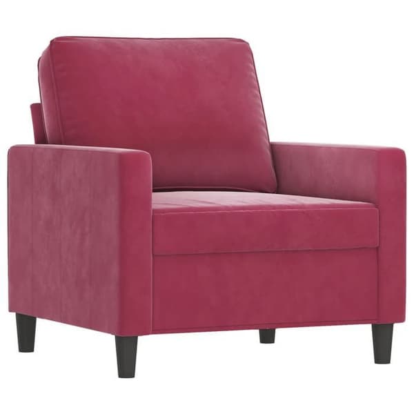 Maison Exclusive - Tuoli jalkatuella Bordeaux punainen 60 cm Sametti