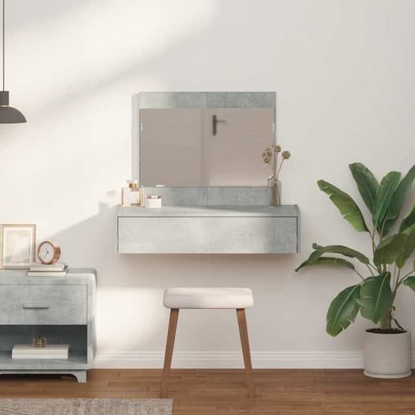 Maison Exclusive - Grå Sminkbord 83 x 40 x 70 cm Ingenjörsträ Grå