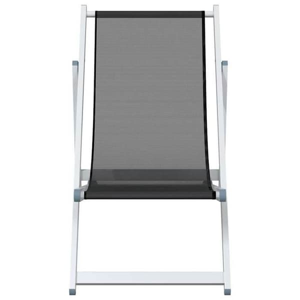 Maison Exclusive - Fällbara stolar 2 stycken Grå aluminium och textilén
