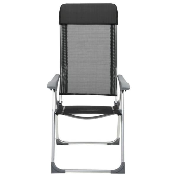 Maison Exclusive - Campingstole, foldbare, sæt af 4, Sort Aluminium