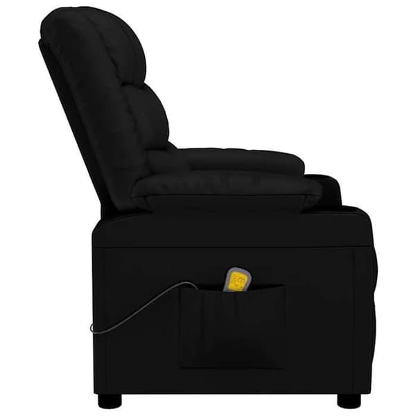 Maison Exclusive - Svart massagefåtölj i konstläder