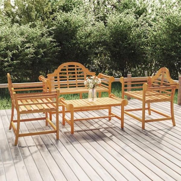 Maison Exclusive - Havegruppe 4 stk Solid teaktræ