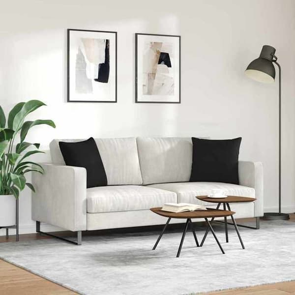 Soffkudde - EXKLUSIVT HEM - Ren design - Svart - 45 x 45 cm - 2-pack Svart