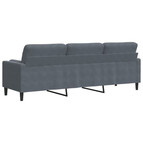 Maison Exclusive - Soffa 3 platser med mörkgrå kuddar 210 cm sammet Mörkgrå