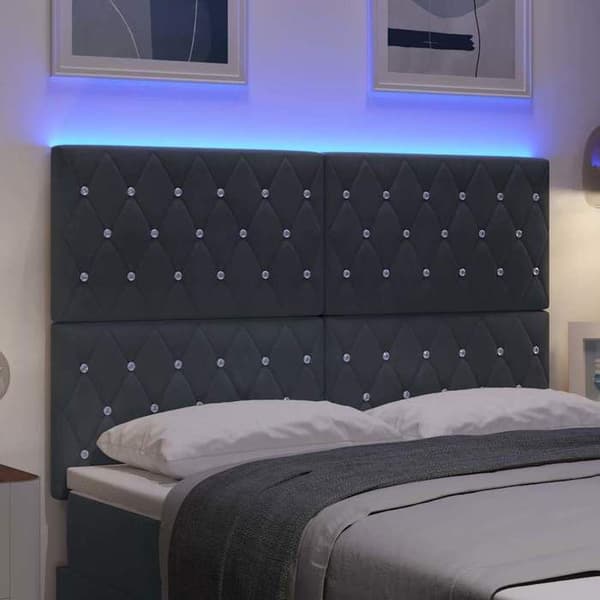 Hovedgærde - MAISON EXCLUSIVE - Maison Exclusive - 160 cm - Mørkegrå - RGB LED-striber Mörkgrå