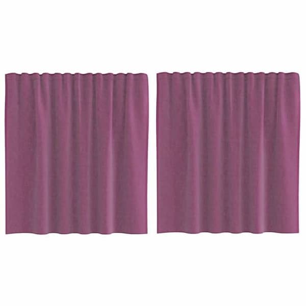 Verho - MAISON EXCLUSIVE - 2 kappaletta - Silmukat - Violetti - 100% polyesteri Violett