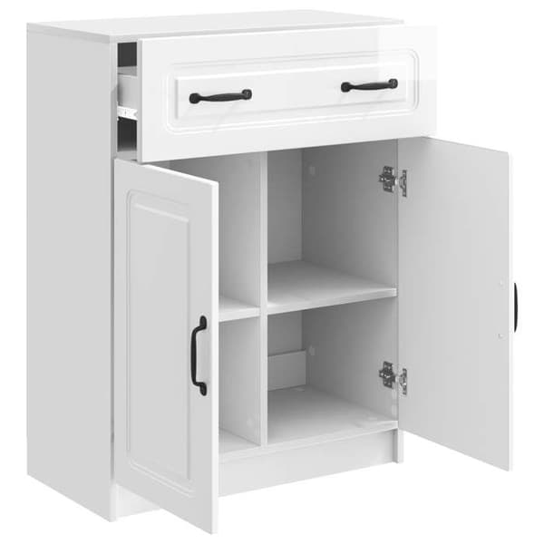 Maison Exclusive - Hvid glans buffet 66 x 34,5 x 87 cm Ingeniørtræ