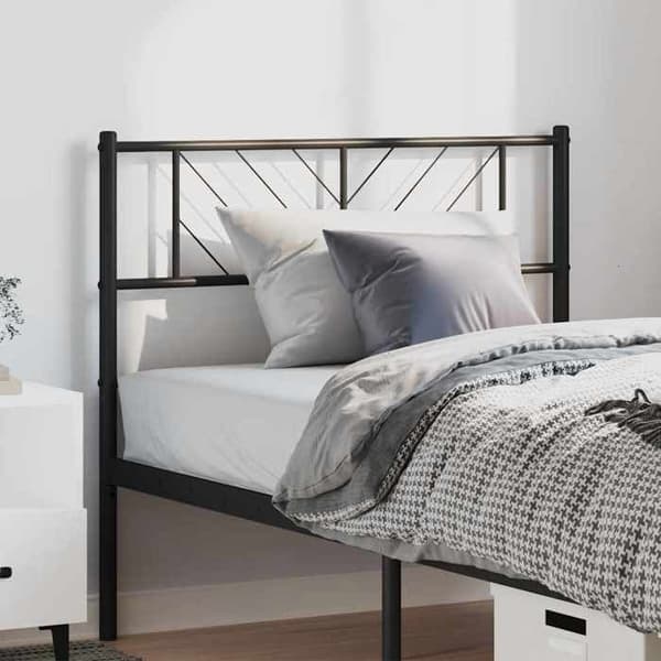 Maison Exclusive - Erstatnings hovedgærde metal sort 100 cm