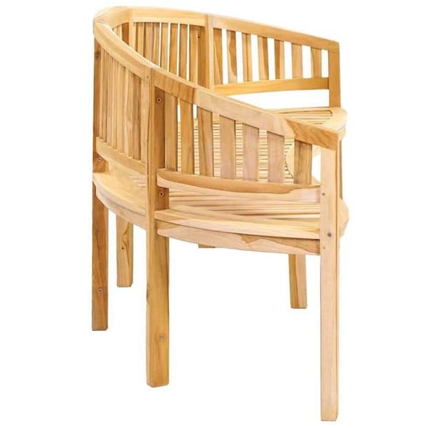 Maison Exclusive - Bananformad trädgårdsbänk 200 cm i solid teakträ