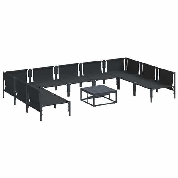 Maison Exclusive - 10 osan musta terassikalustesetti