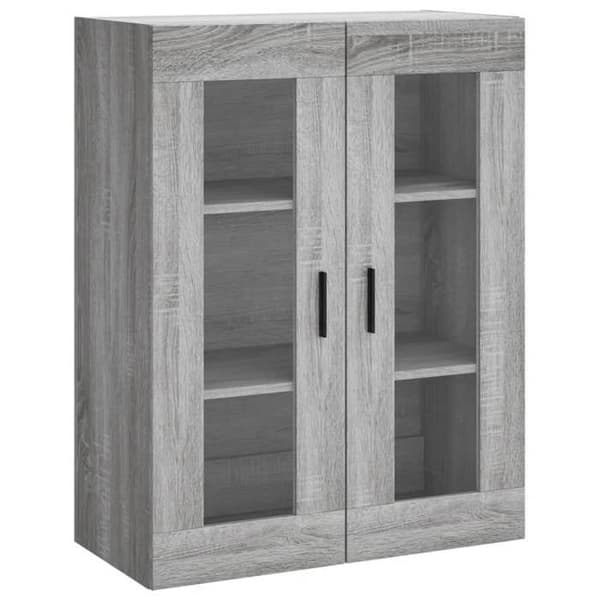 Maison Exclusive - Buffé hög Sonoma grå 69,5x34x180 cm Ingenjörsträ