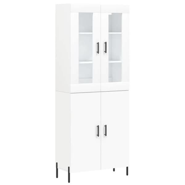 Maison Exclusive - Buffé hög Vit 69,5x34x180 cm Ingenjörsträ