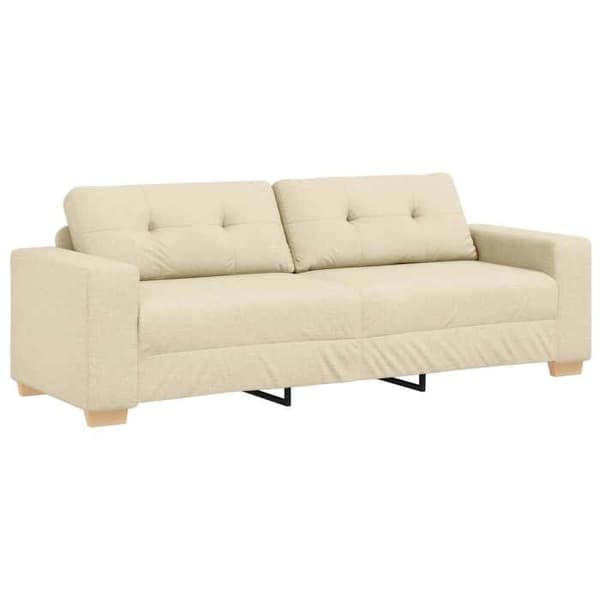 Maison Exclusive - Soffa 3 delar Creme tyg Grädde