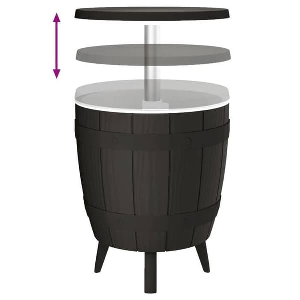 Maison Exclusive - 3-i-1 kølebord i sort polypropylen Svart