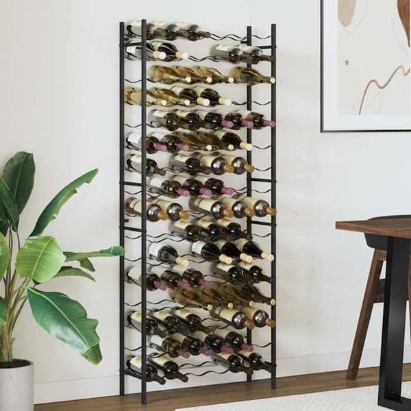 Maison Exclusive - Flaskeholder til 96 flasker Sort Jern Svart
