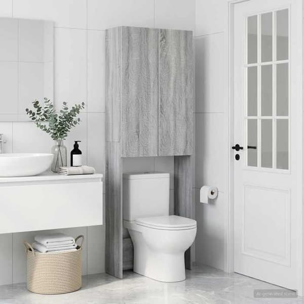 Maison Exclusive - Toilettskabe DELFT Sonoma grå 66 x 25,5 x 190 cm