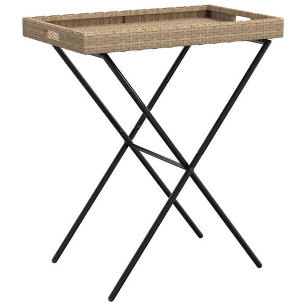 Maison Exclusive - Fällbord i beige konstrotting 65x40x75 cm