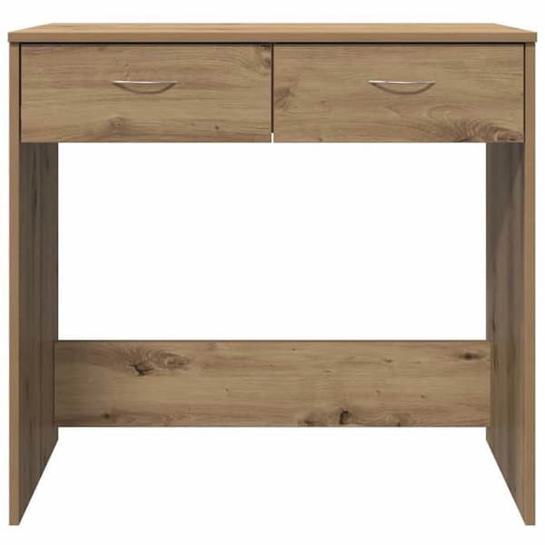 Maison Exclusive - Håndlavet egetræskontor 80x40x75 cm ingeniørtræ Ek