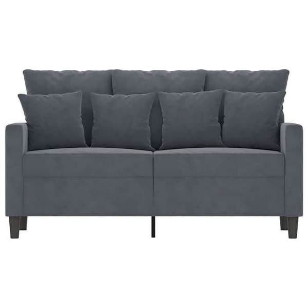 Maison Exclusive - Tummanharmaa 2-paikkainen sohva 120 cm Sametti