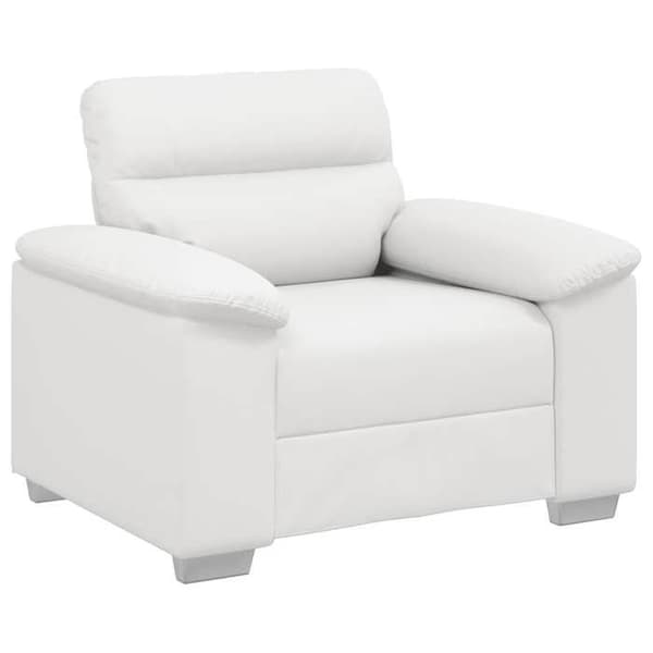 Maison Exclusive - Vit fåtöljsoffa 100x81x84 cm i konstläder Vit