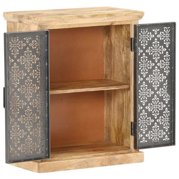 Maison Exclusive - Buffé med stålskåp 60x35x75 cm Solid mangoträ