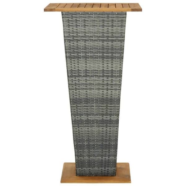 Maison Exclusive - Trädgårdsbarset 5 delar med kuddar, flätad resin, Grå