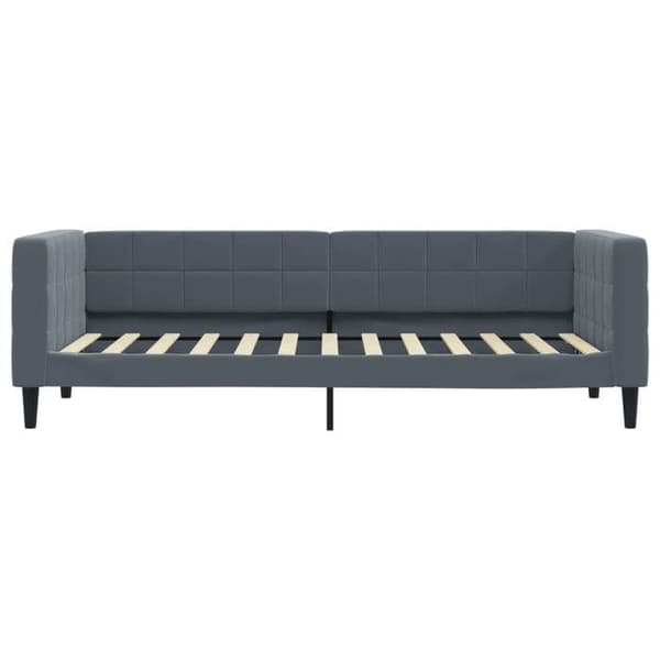 Maison Exclusive - Dagbädd med mörkgrå madrass 80x200 cm sammet
