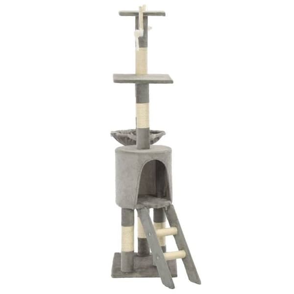 Maison Exclusive - Kattträd med sisal klösträ för 138 cm Grå Grå