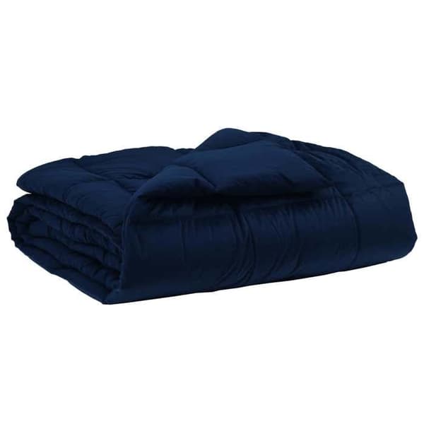 Couette - EXKLUSIIVINEN KOTI - 4 vuodenaikaa - 135 x 220 cm - 100% polyesterimicrofleece - Kaksipuolinen sametti/microfleece Mörkblå