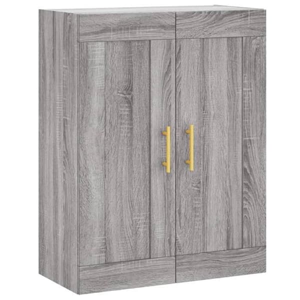 Maison Exclusive - Høj buffet Sonoma grå 69,5x34x180 cm Ingeniørtræ Sonoma grå