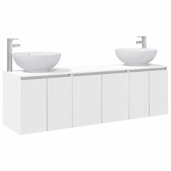 Maison Exclusive - 3-delars badrumsskåpset Vit